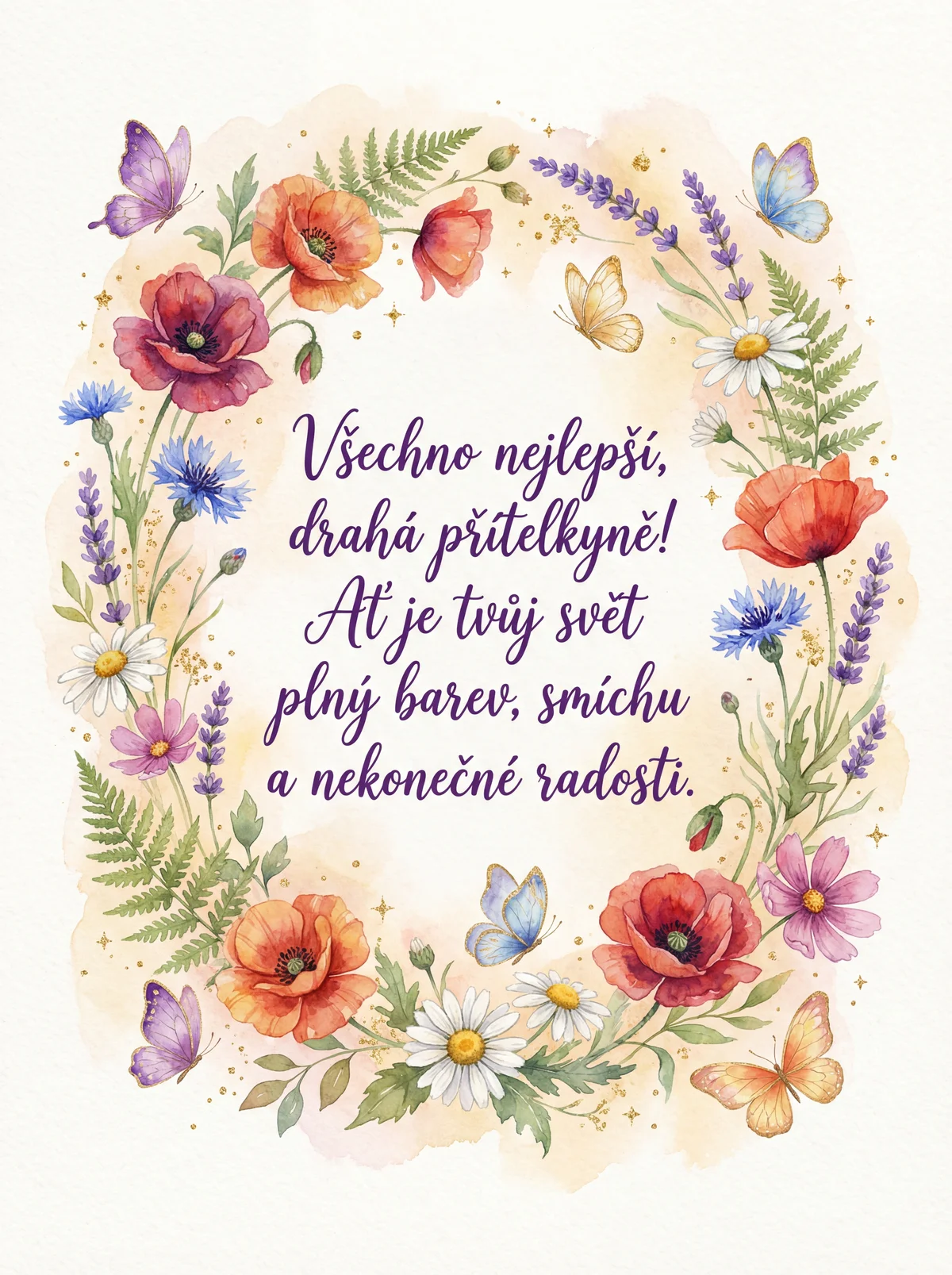 Přání k narozeninám pro kamarádku