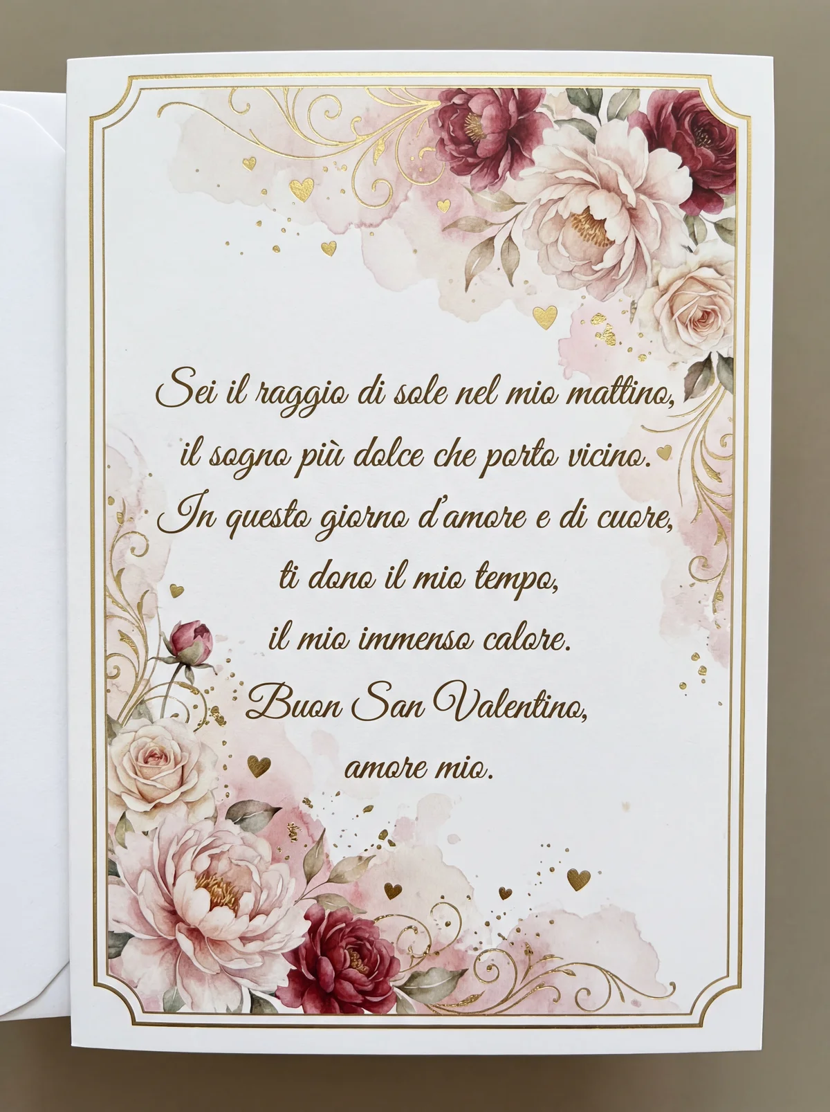 Biglietto romantico per San Valentino per la fidanzata