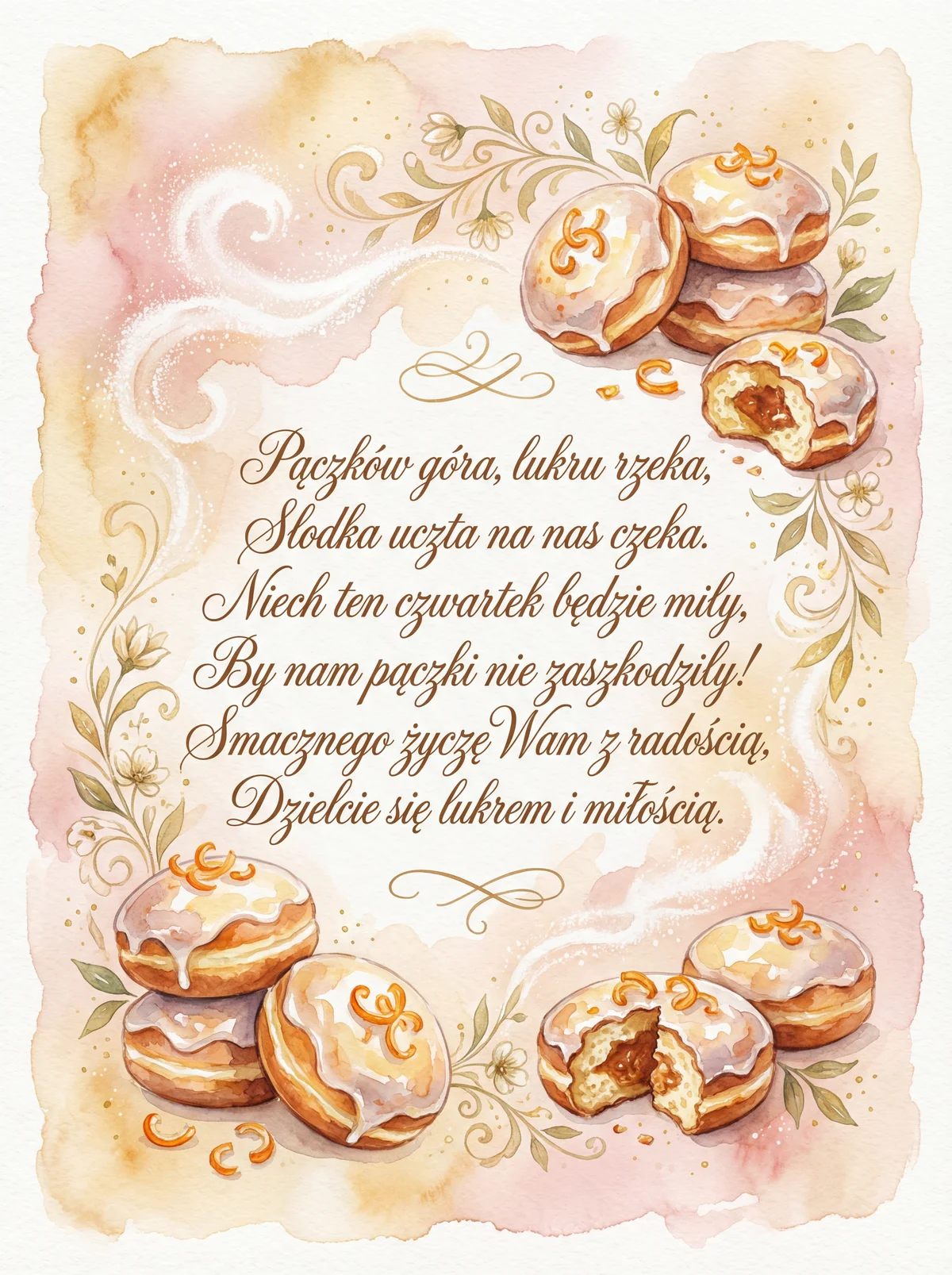 Życzenia na Tłusty Czwartek dla rodziny i przyjaciół