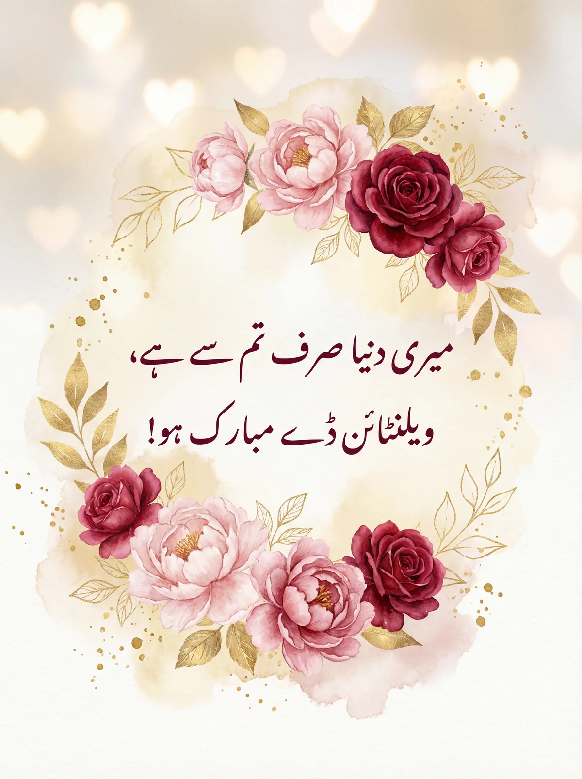 ویلنٹائن ڈے پر محبوب کے لیے مبارکباد