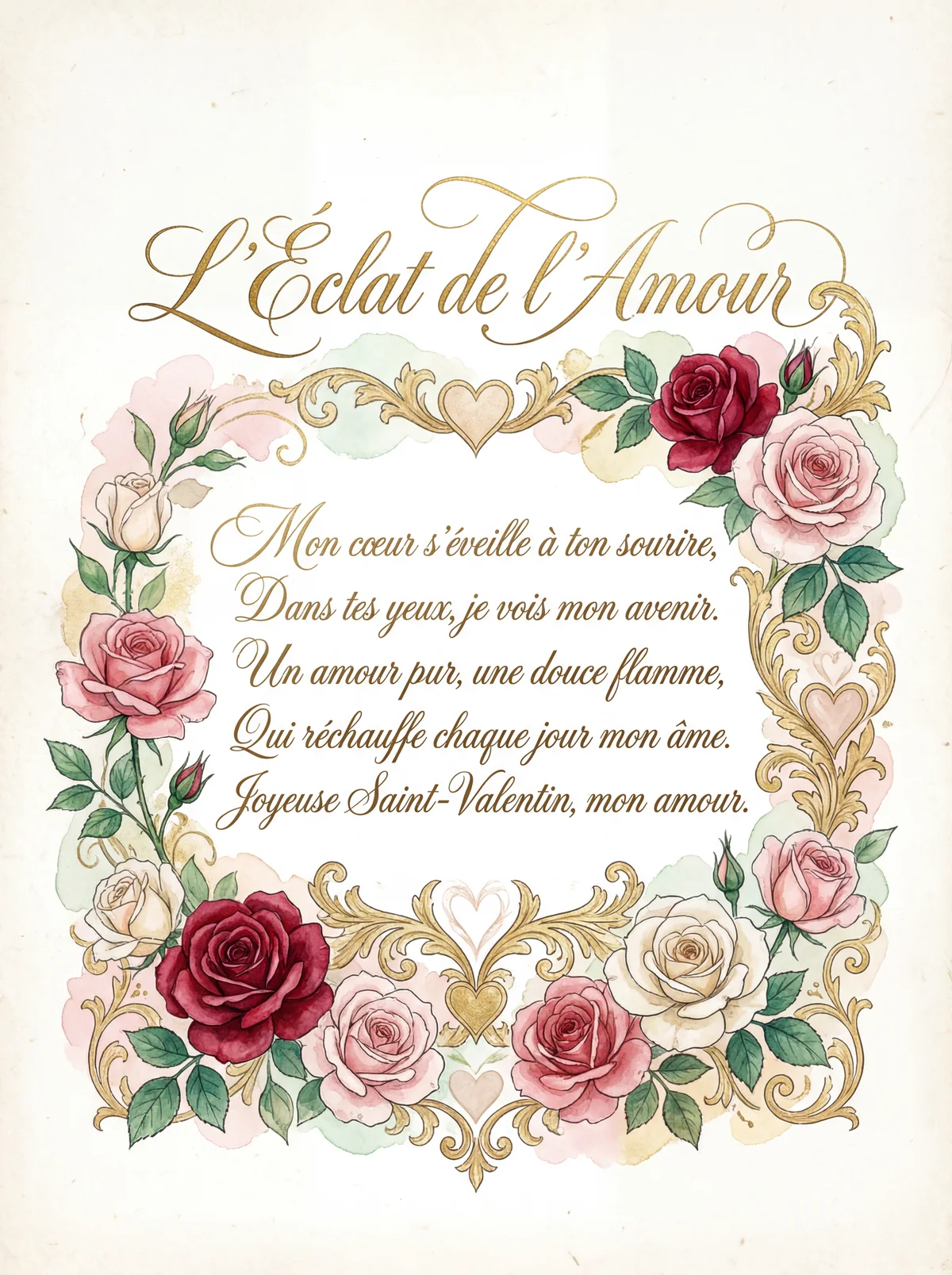 Message d'amour pour la Saint-Valentin