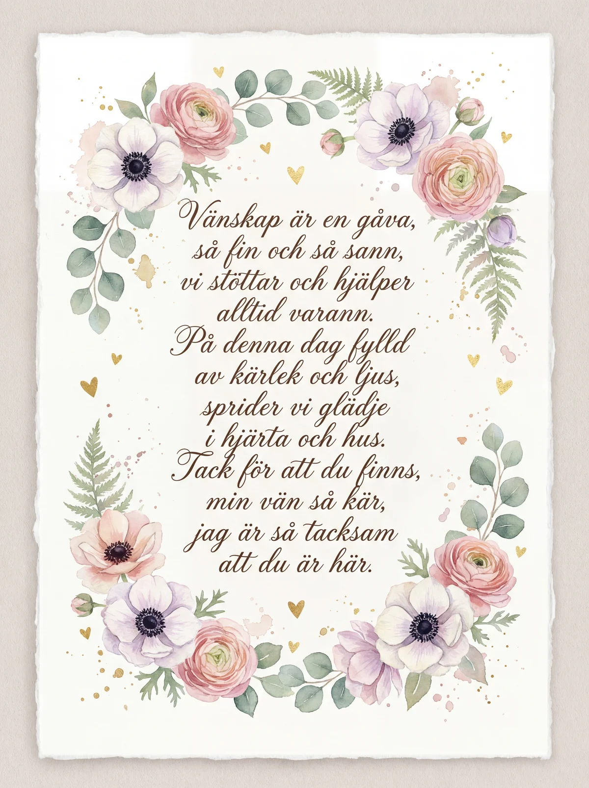 Alla hjärtans dag-hälsning till min bästa vän