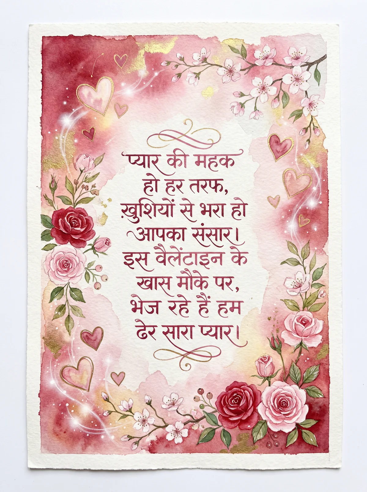 वैलेंटाइन डे पर प्यार भरा संदेश