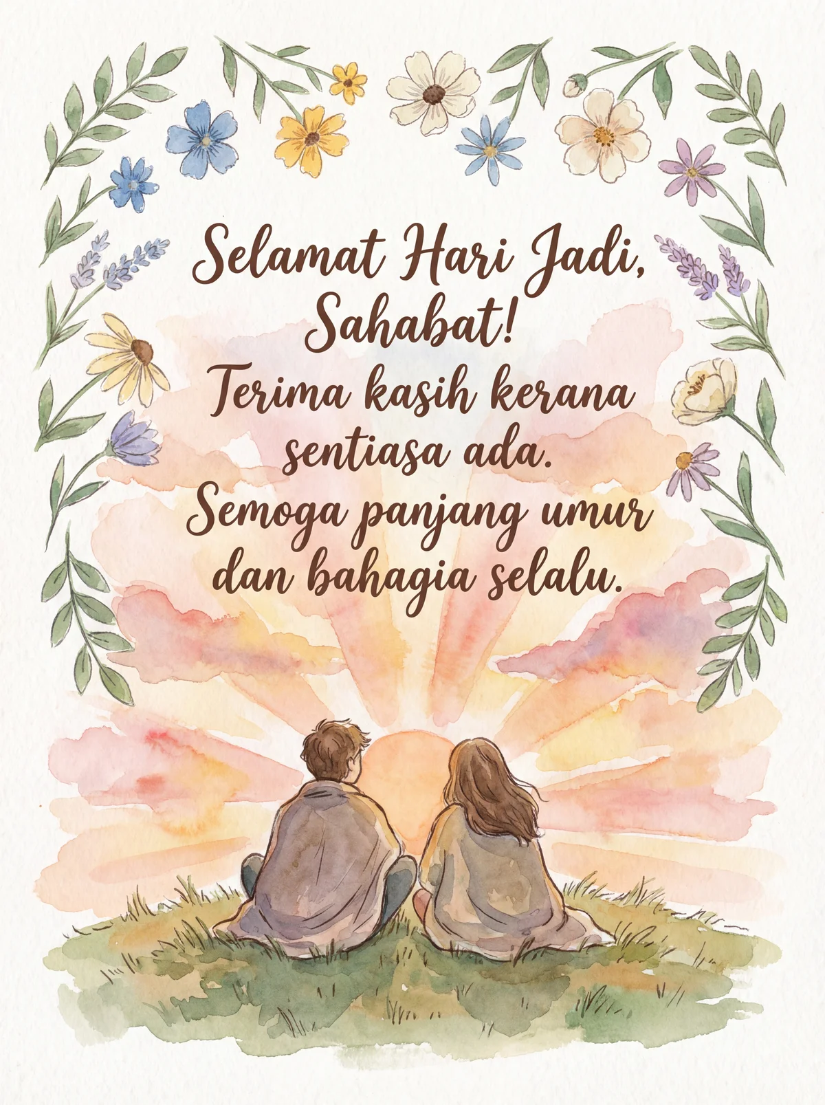 Ucapan hari jadi untuk kawan baik