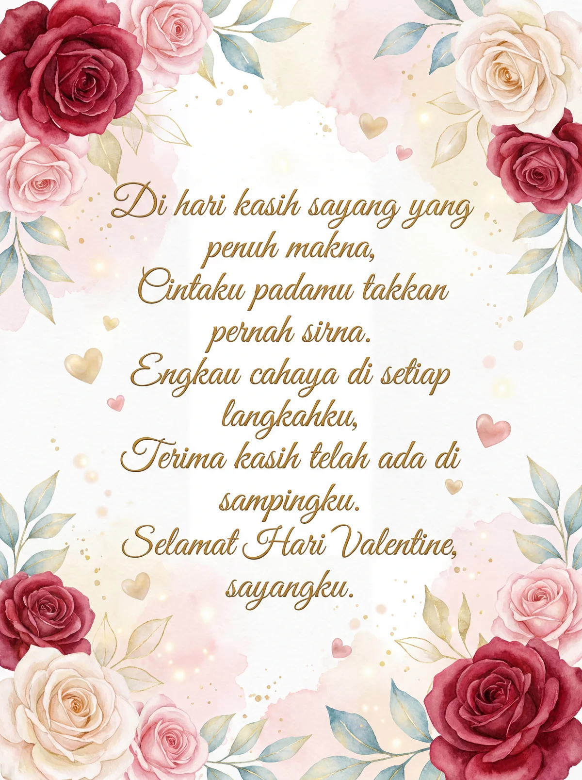 Kartu ucapan Hari Valentine untuk pasangan