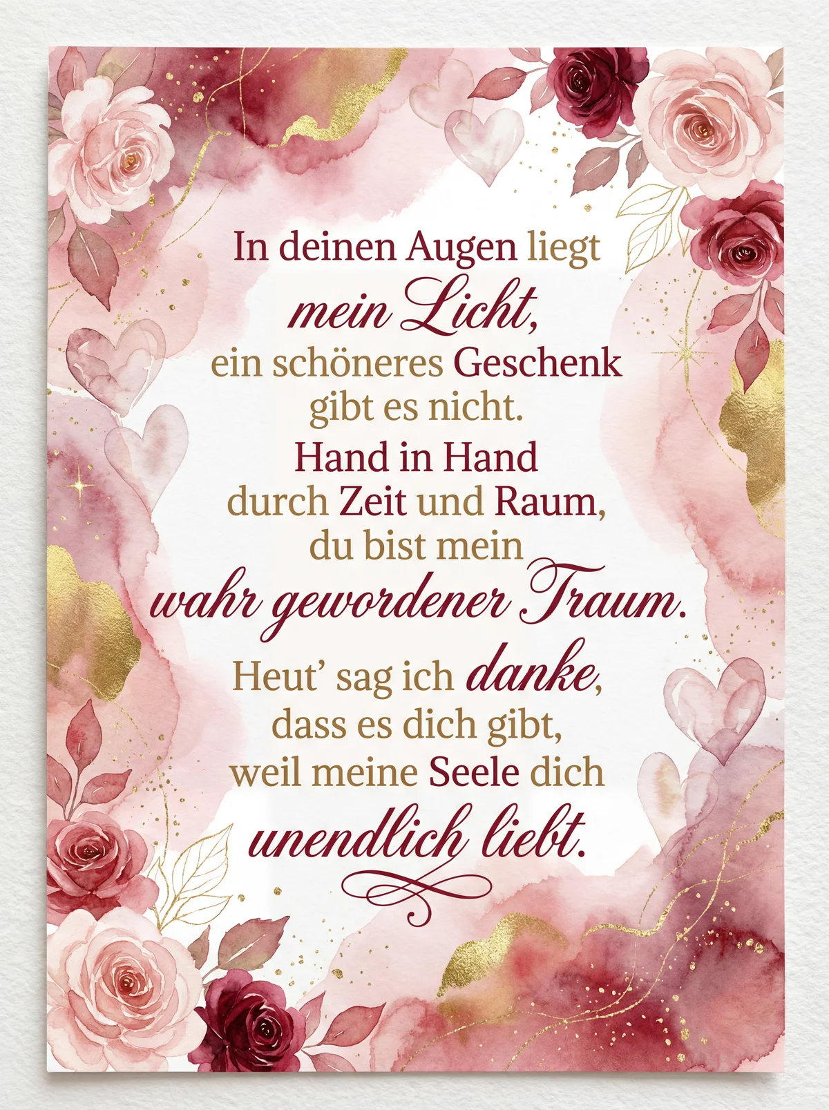 Romantische Valentinstagsgrüße an meinen Partner