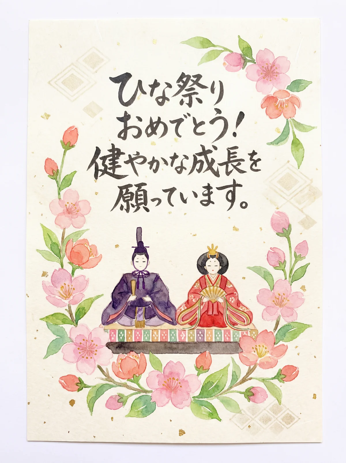 ひな祭りおめでとう！健やかな成長を願っています。