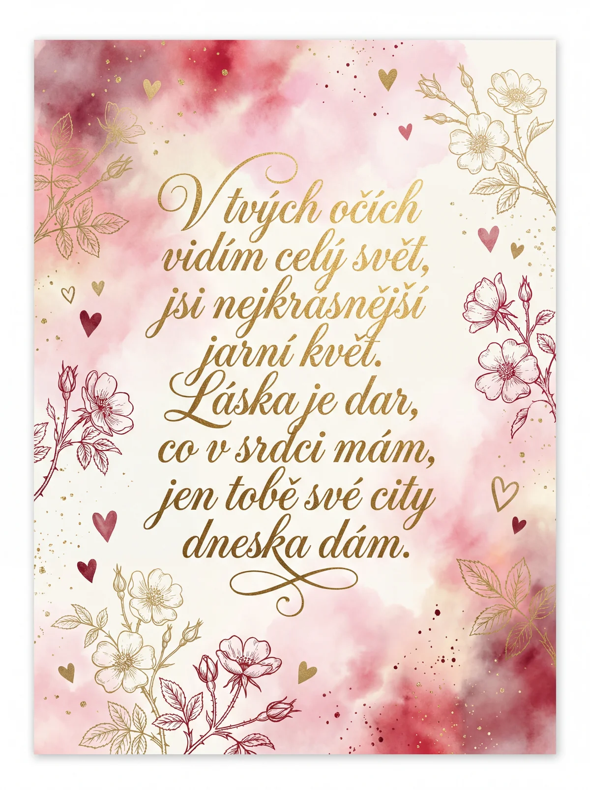 Text na valentýnské přání pro milovanou osobu