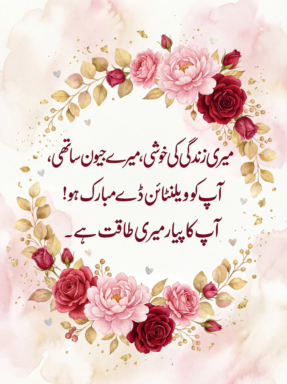 ویلنٹائن ڈے پر شریک حیات کے لیے پیار بھرا پیغام