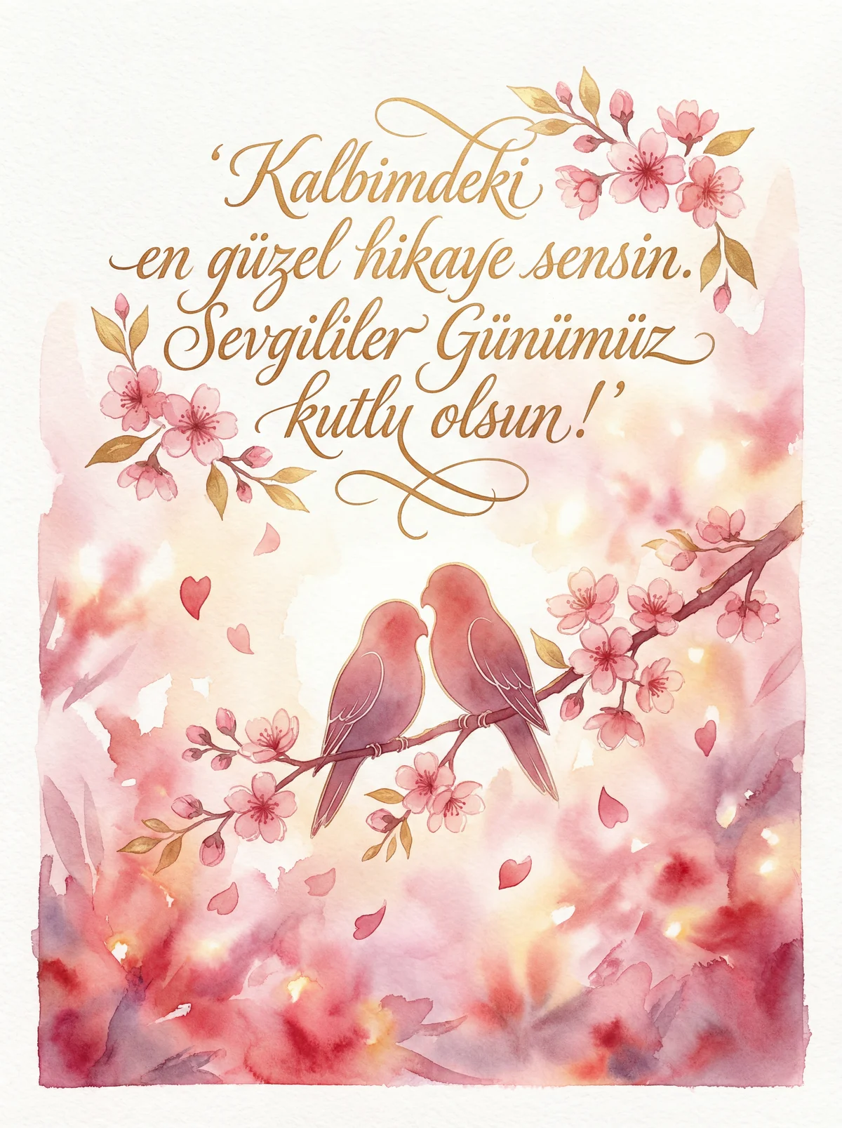 Sevgililer Günü için romantik kart mesajı