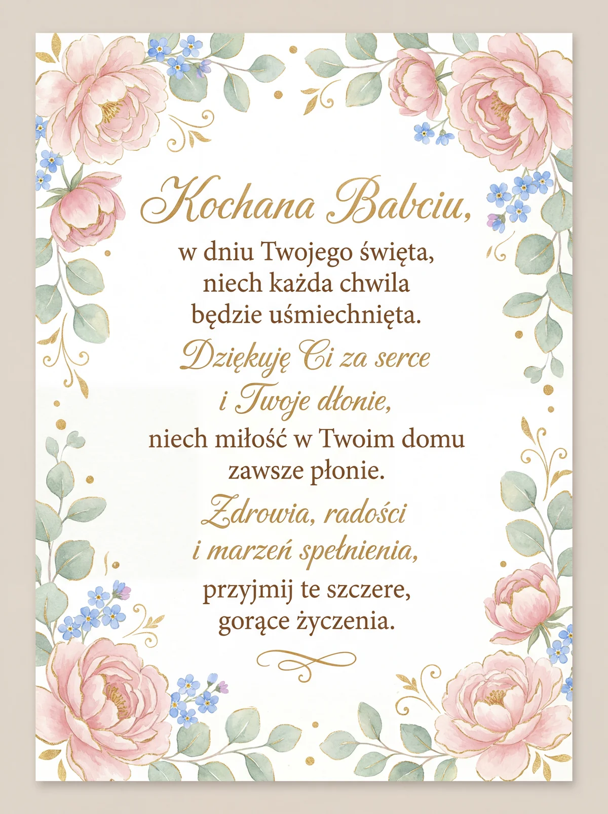 Życzenia na Dzień Babci dla ukochanej Babci