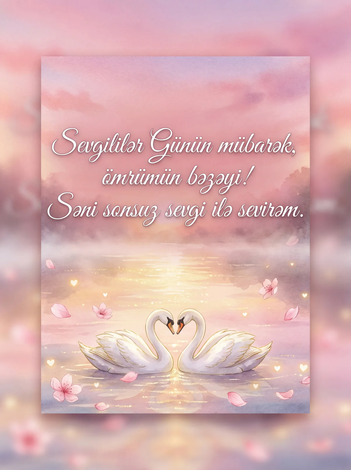 Əziz sevgilimə Sevgililər Günü təbriki