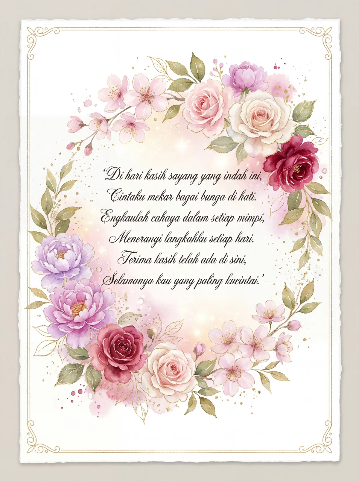 Kartu ucapan Hari Valentine untuk orang terkasih