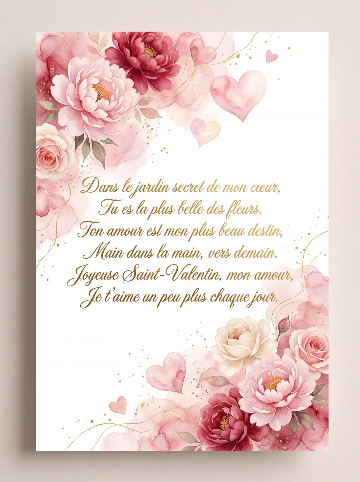 Message romantique pour la Saint-Valentin