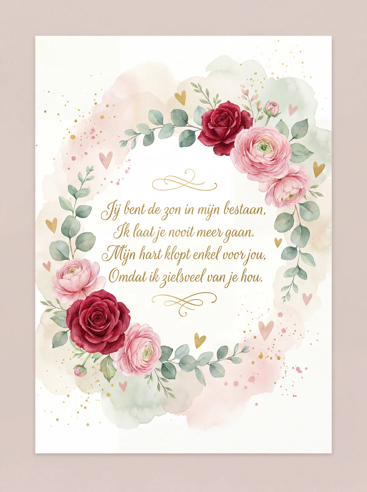 Valentijnskaart voor mijn geliefde