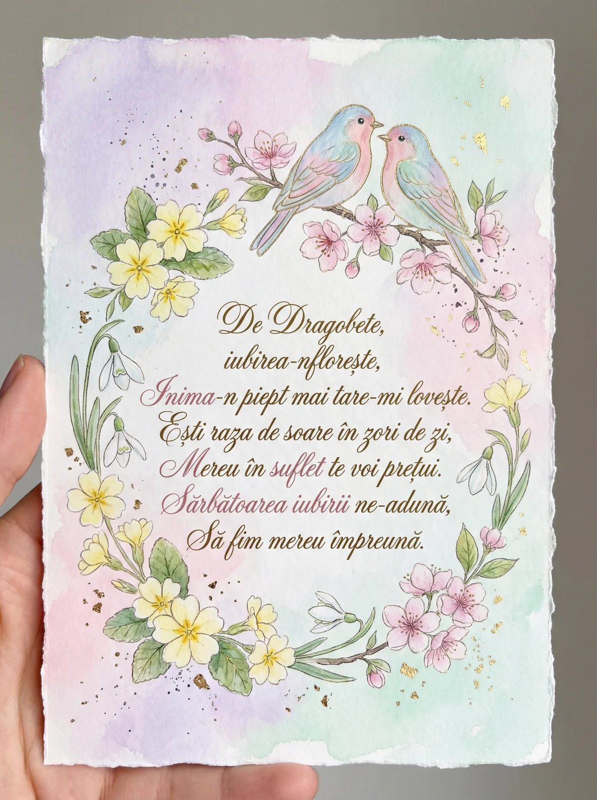 Urări de Dragobete pentru persoana iubită