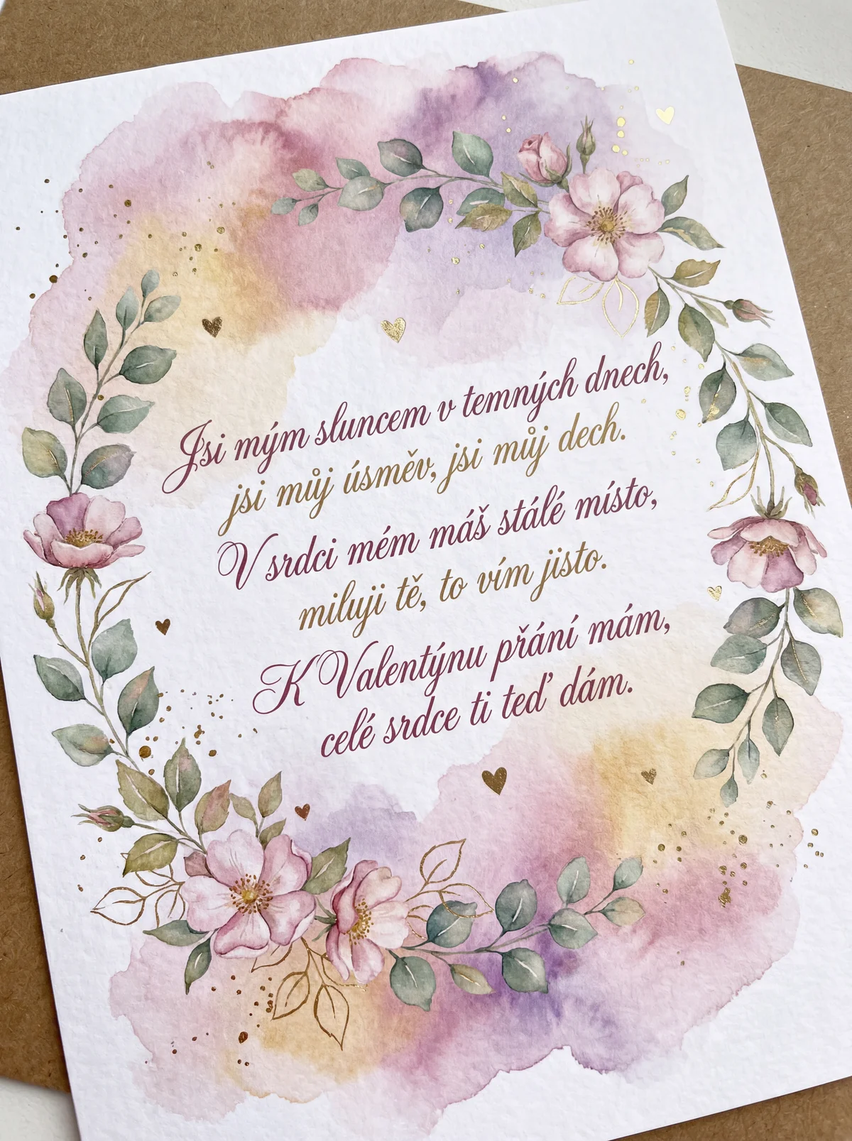 Romantické přání k Valentýnu pro mého miláčka