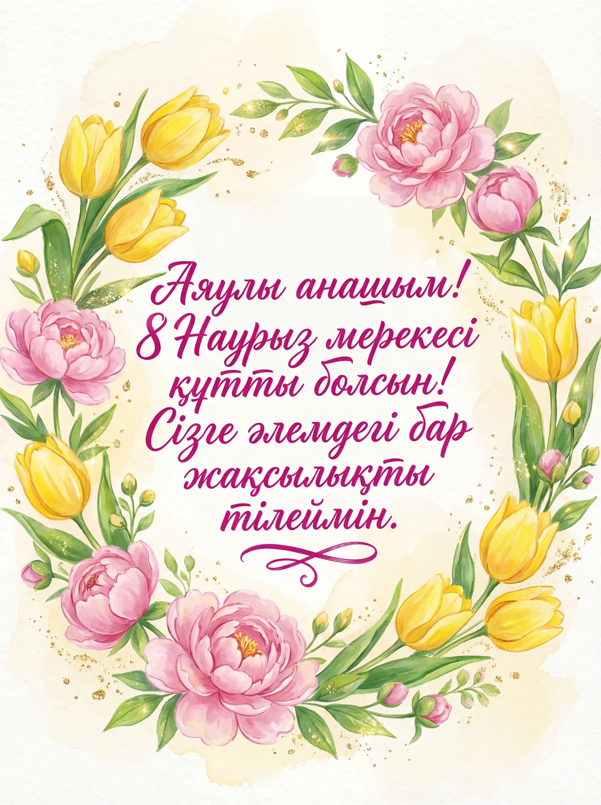 Анаға 8 наурызбен құттықтау