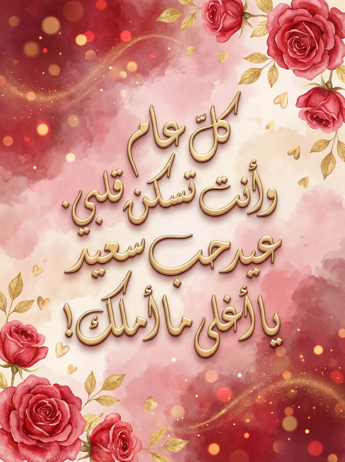 تهنئة عيد الحب للحبيب