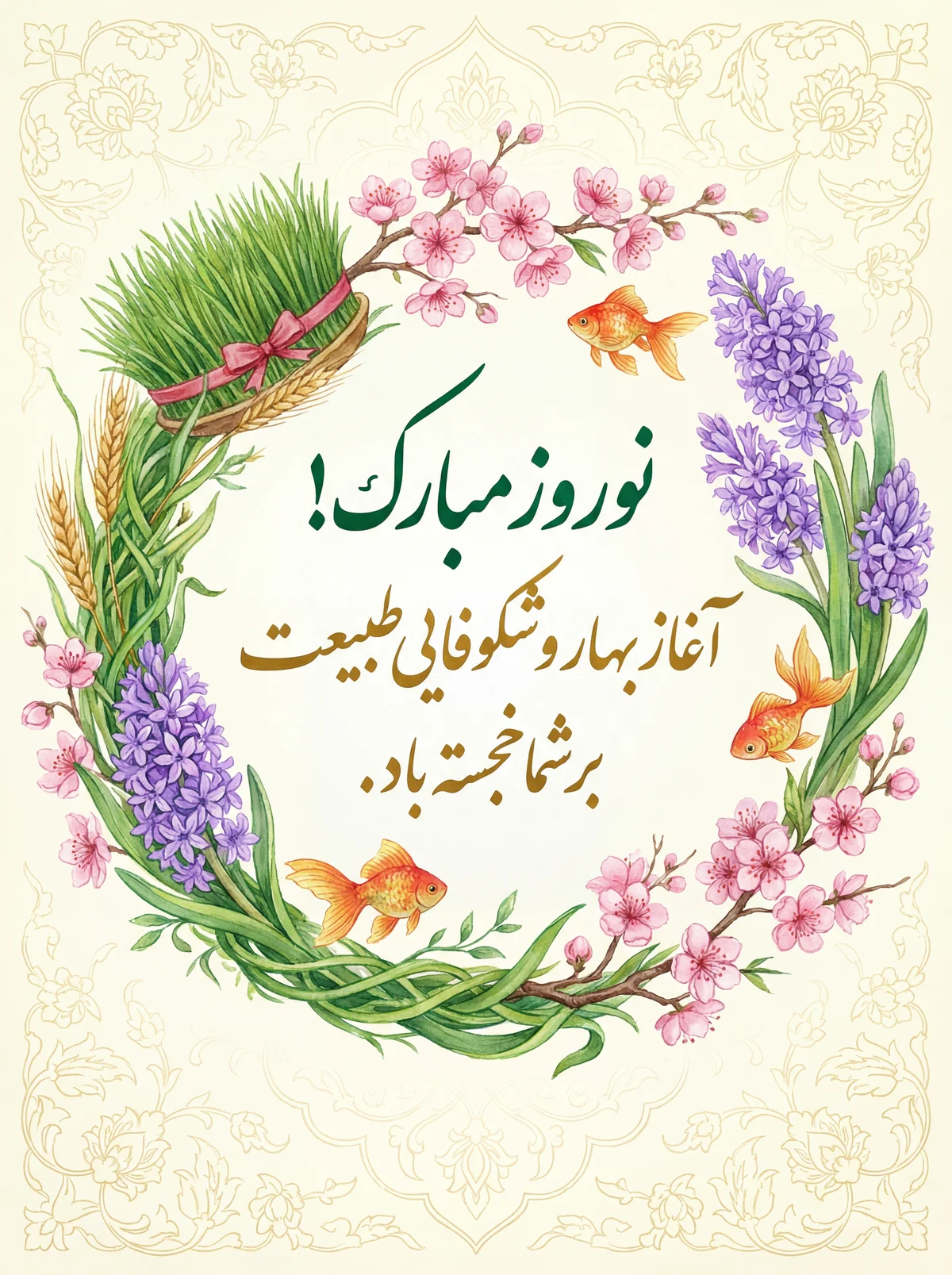تبریک نوروز به همراه آغاز بهار