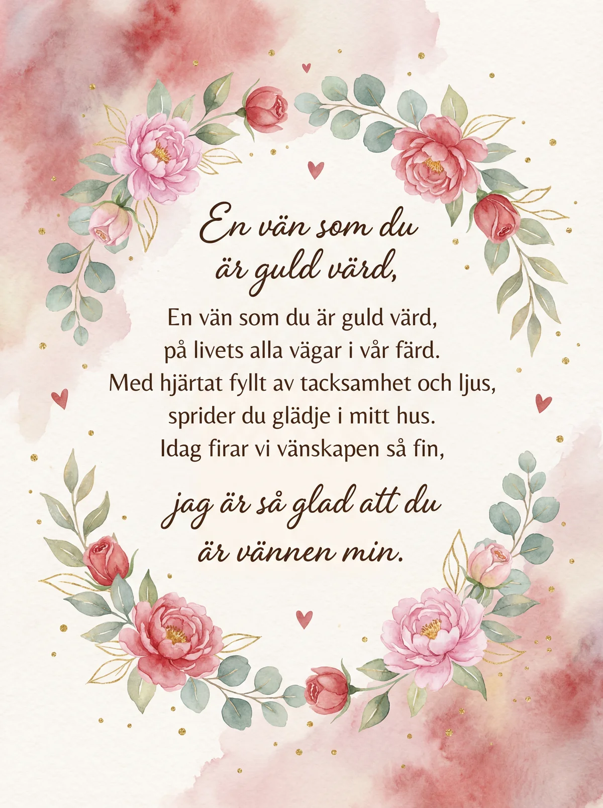 Grattis på Alla hjärtans dag, min älskade vän!