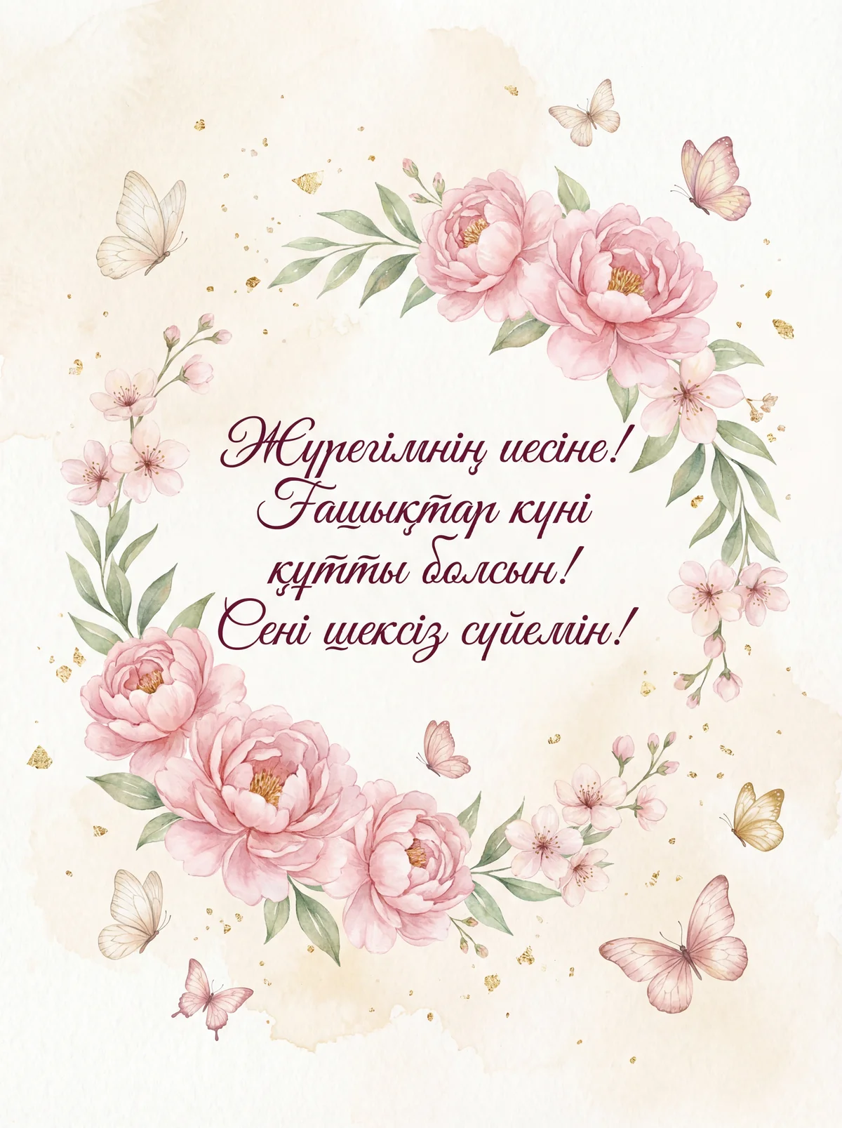 Сүйіктіме Ғашықтар күніне арналған құттықтау