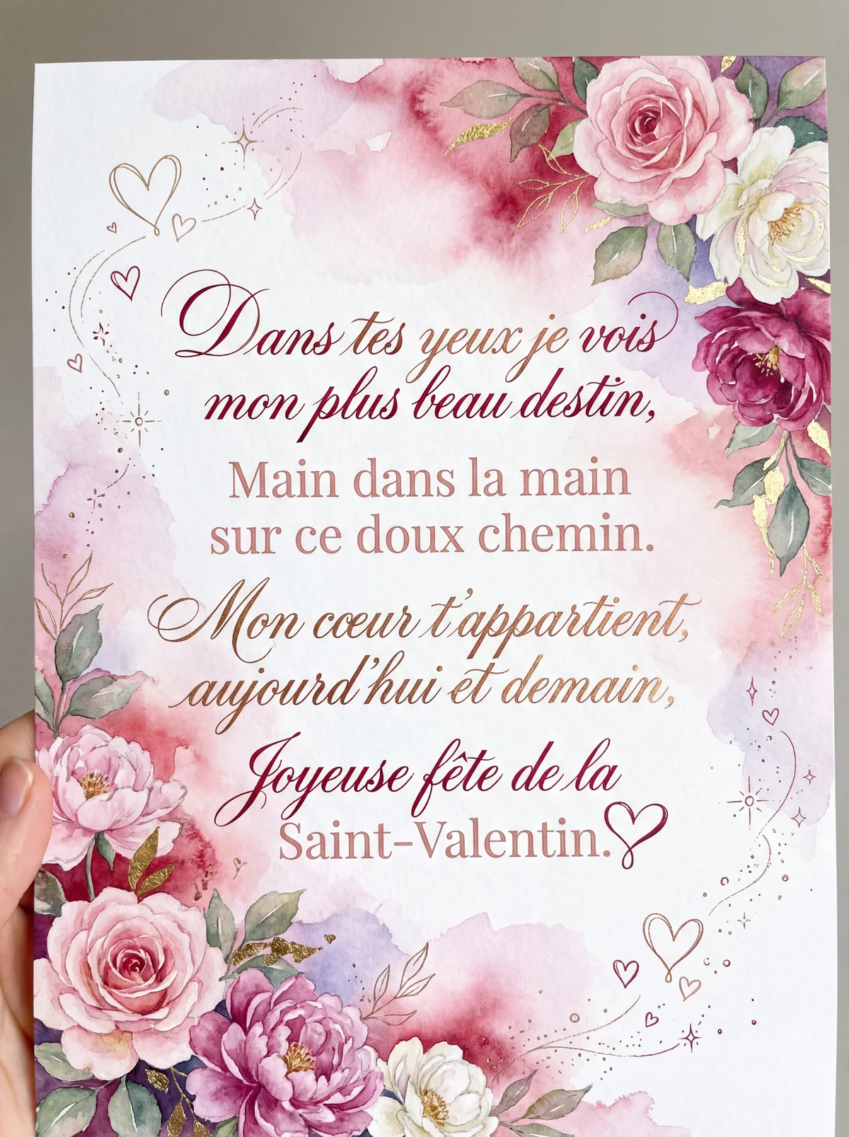 Carte de Saint-Valentin pour mon amour