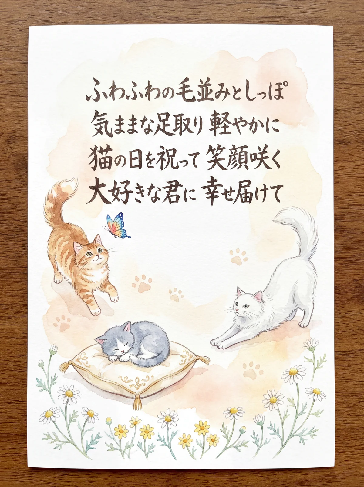 猫好きの友達へ贈る「猫の日」のお祝いメッセージ