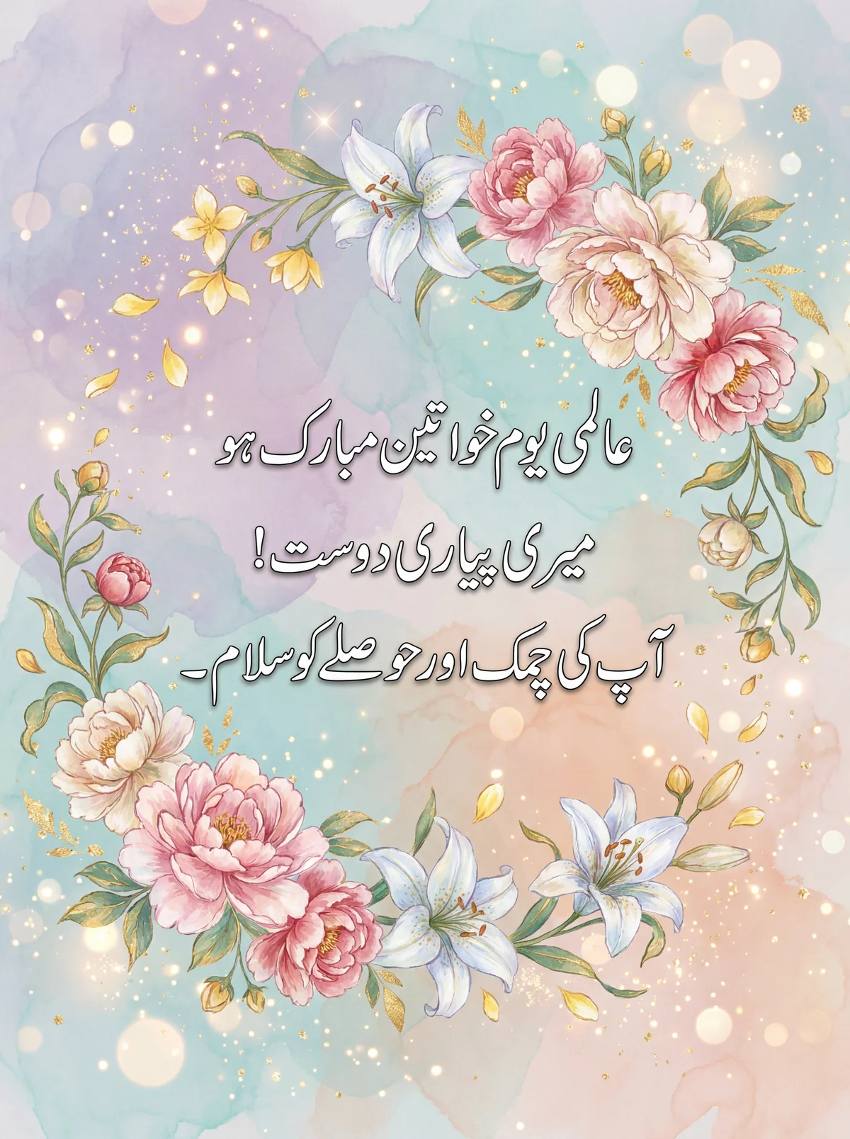 عزیز دوست کو عالمی یوم خواتین کی مبارکباد