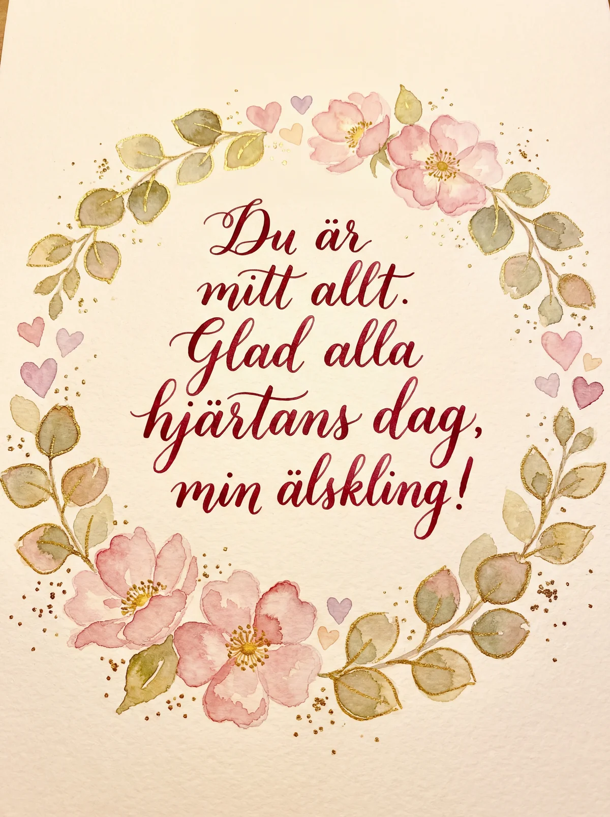 Alla hjärtans dag hälsning till min älskling