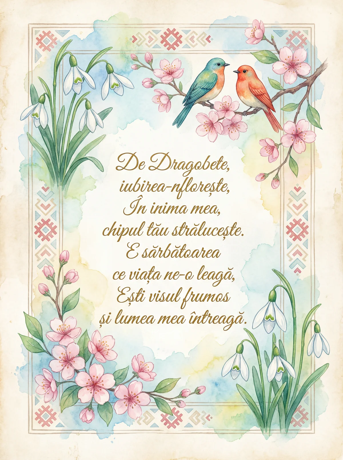 urări de Dragobete pentru persoana iubită