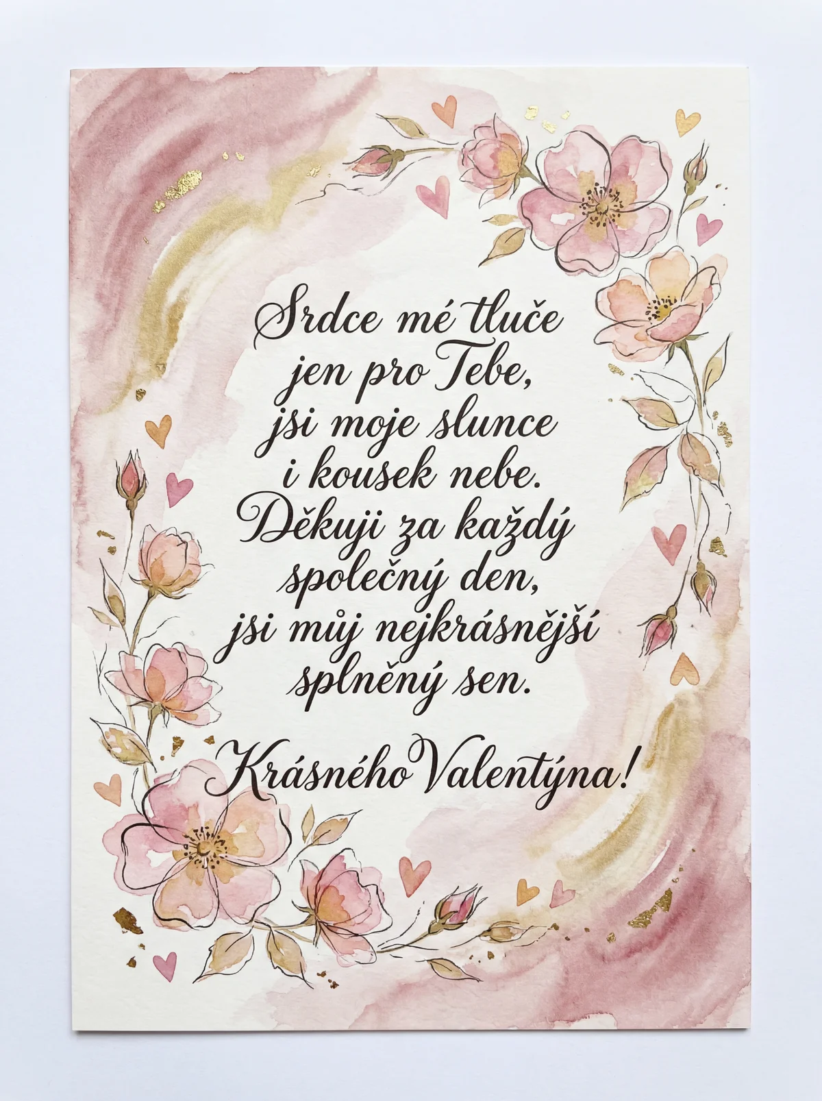 Přání k Valentýnu pro mou lásku