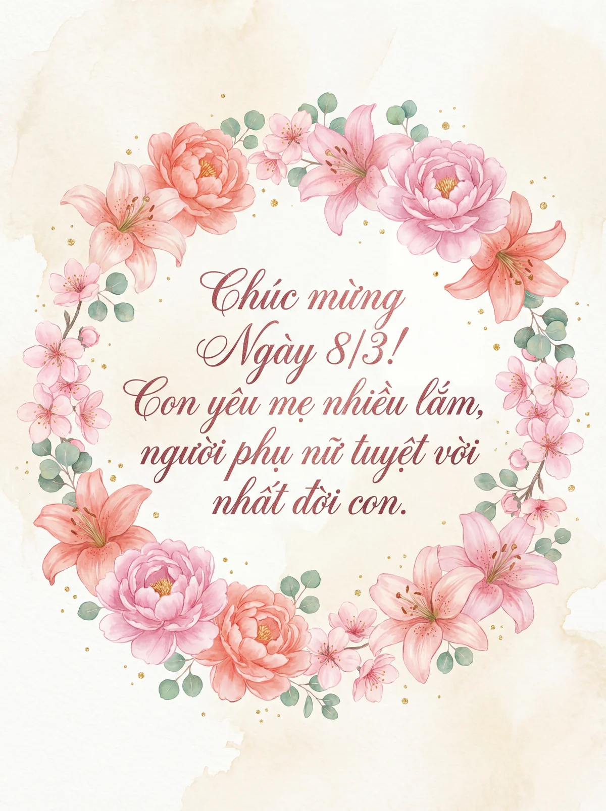 Lời chúc Ngày Quốc tế Phụ nữ cho mẹ yêu