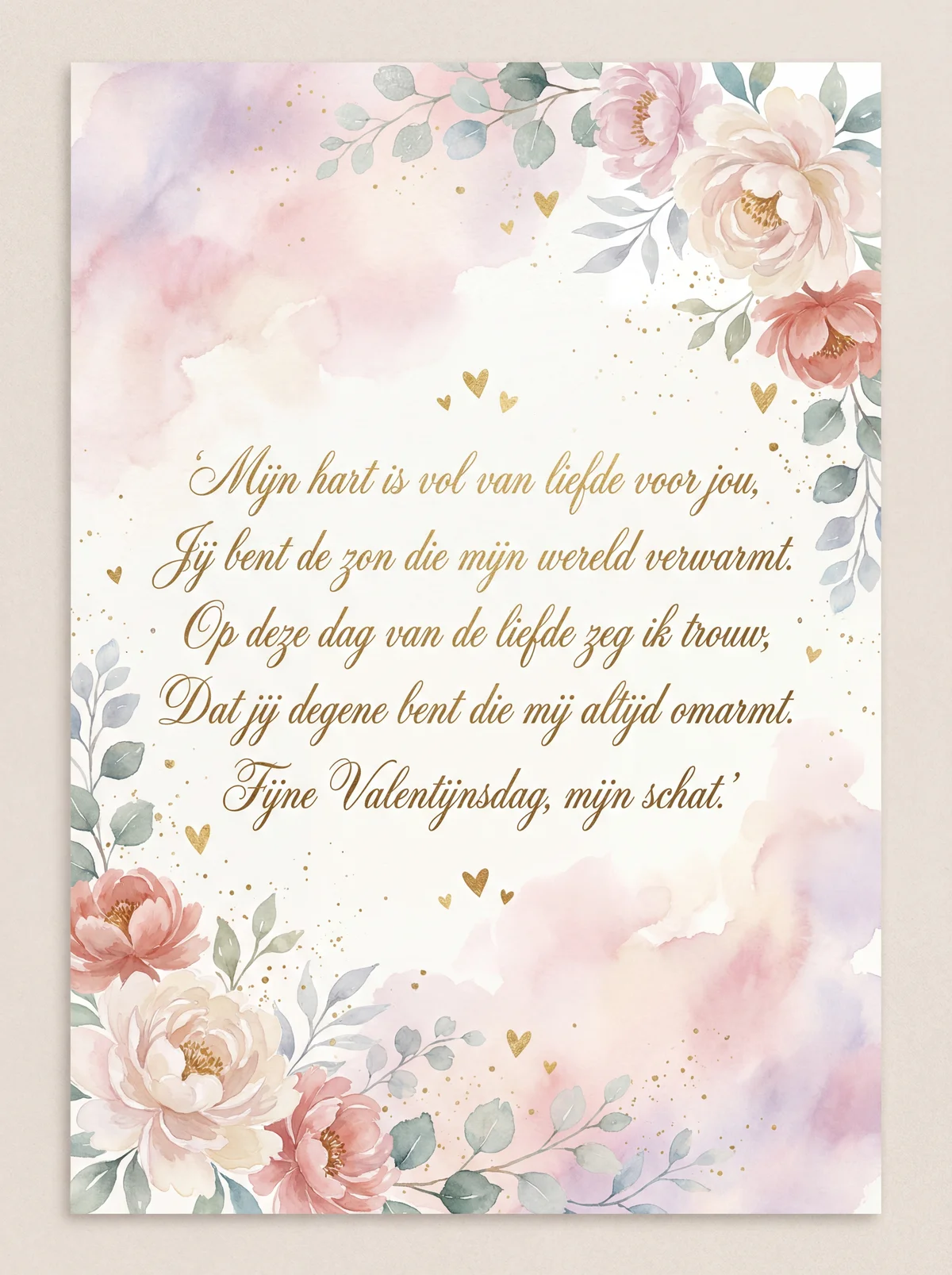 Valentijnsdag kaart voor mijn liefste