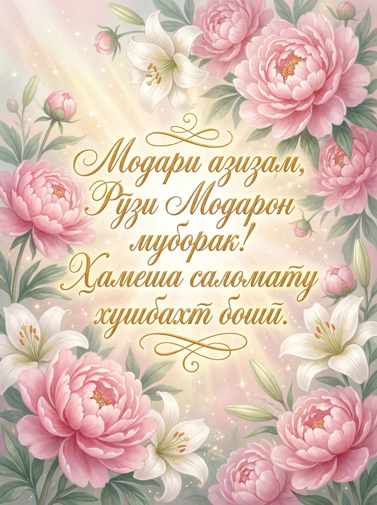 Табрикоти Рӯзи Модарон ба модар