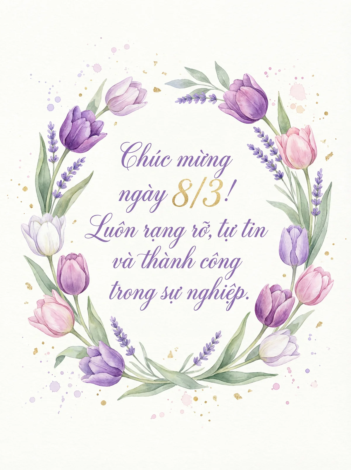 Thiệp chúc mừng 8/3 cho đồng nghiệp nữ