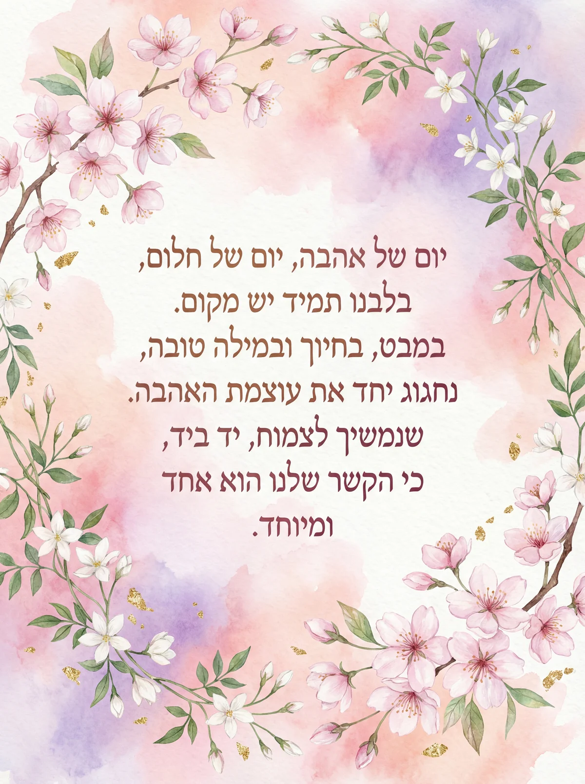 ברכה ליום האהבה