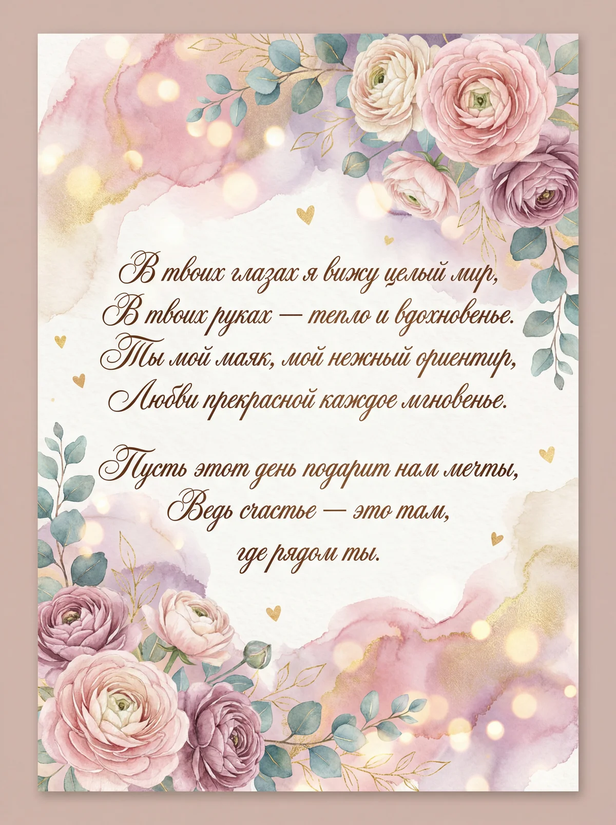 открытка на День святого Валентина любимому человеку