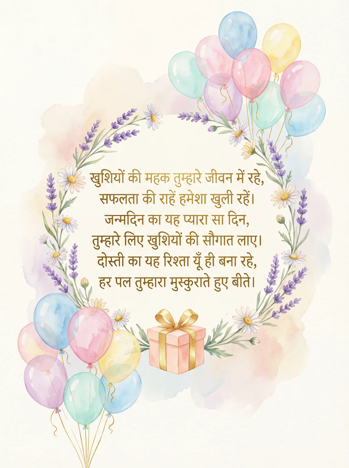 दोस्त के जन्मदिन पर शुभकामना संदेश