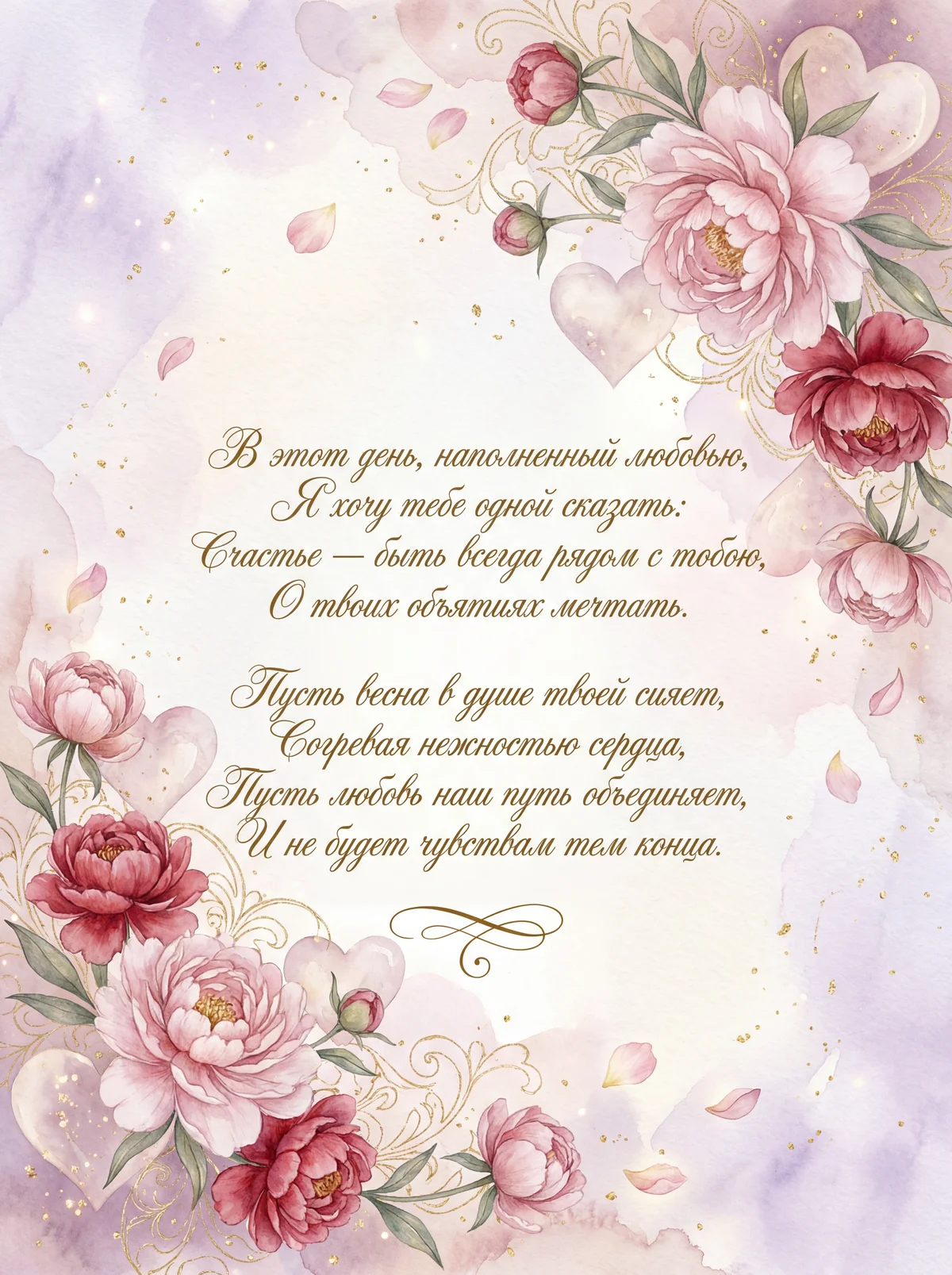 открытка любимой на День святого Валентина