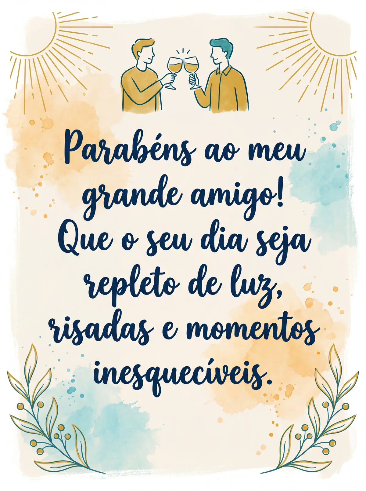 Cartão de aniversário para amigo especial