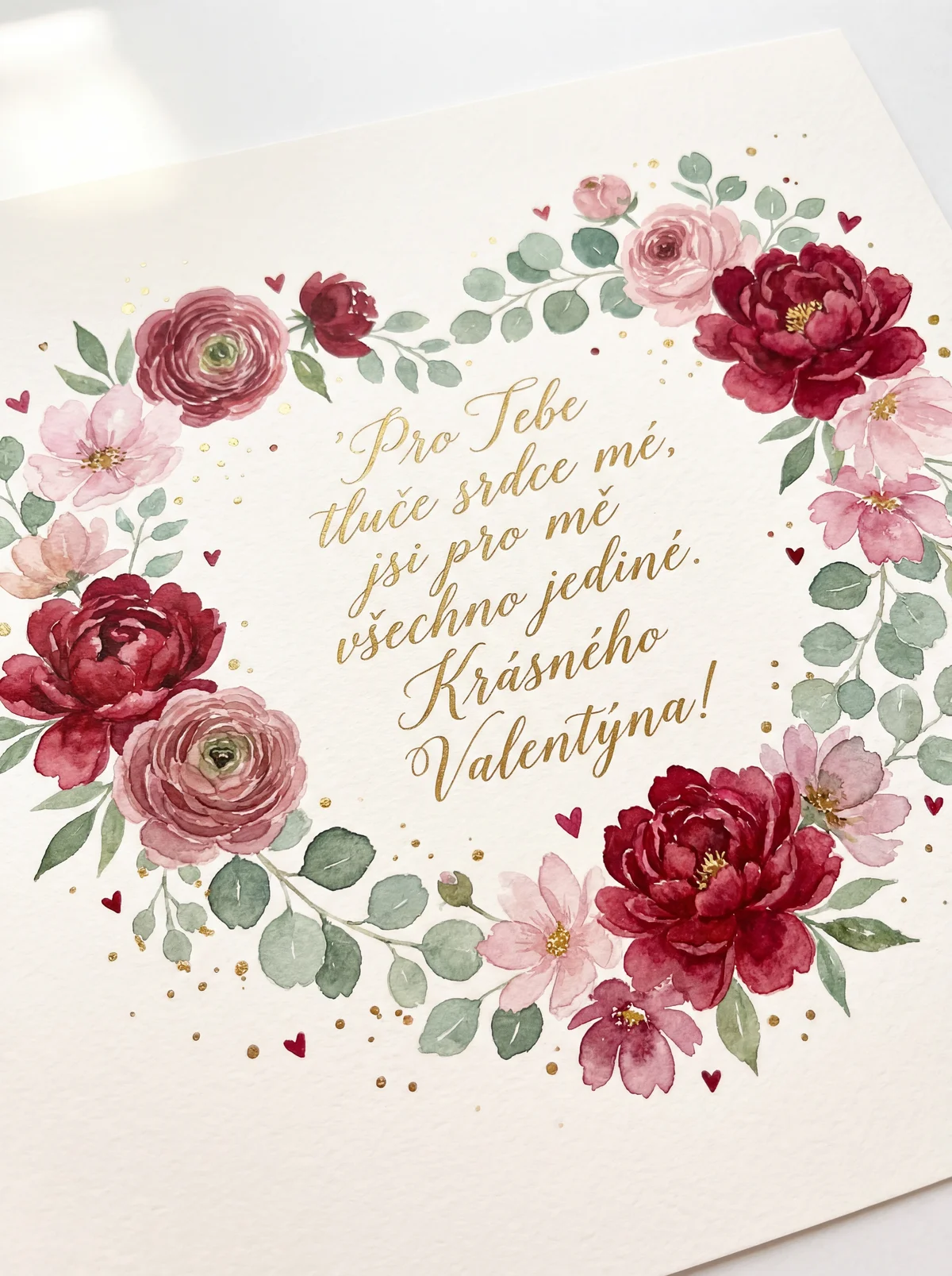 Přání k Valentýnu pro milovanou osobu