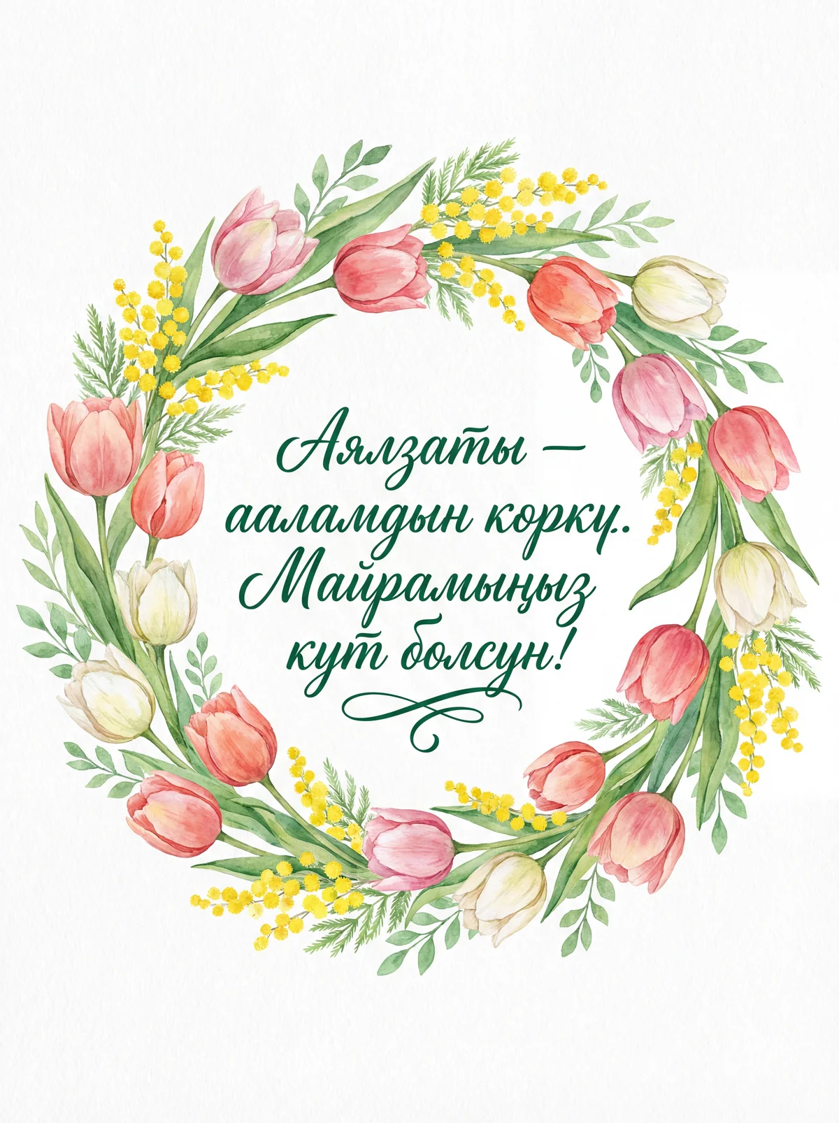 8-Март аялдар күнү менен куттуктоо