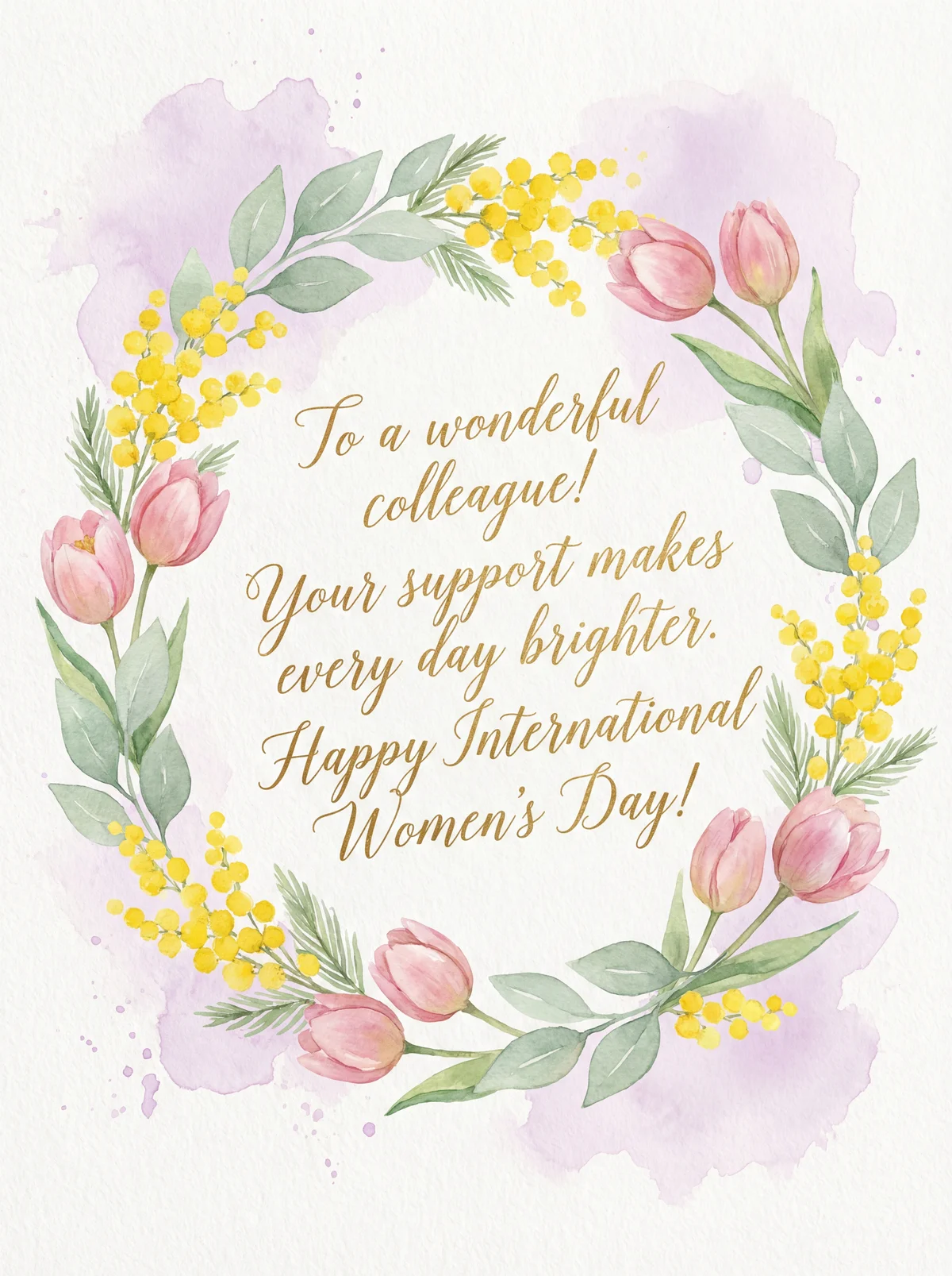 Happy International Women's Day message for a supportive col...