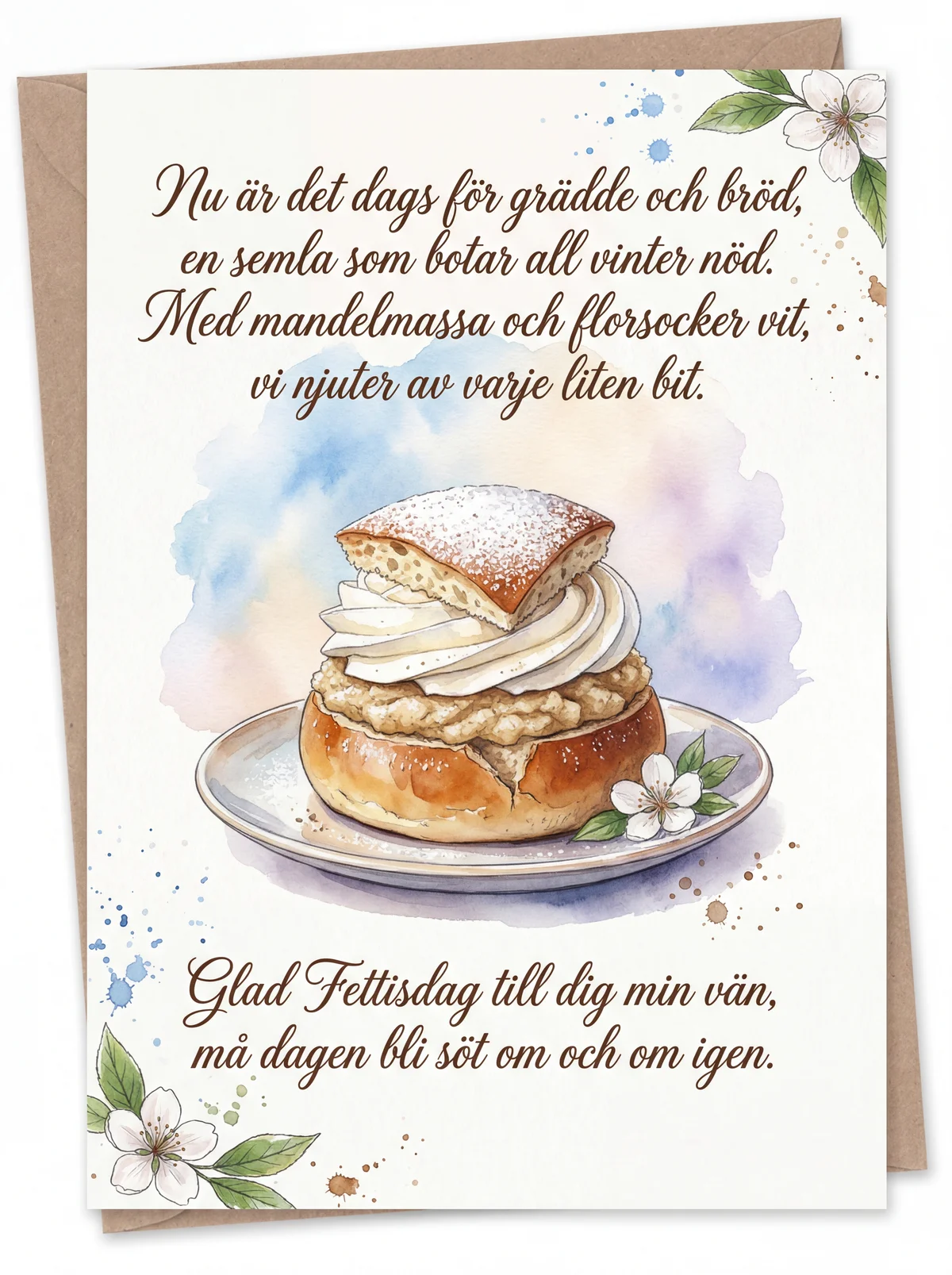 Glad Fettisdag! Hoppas du får en underbar semla.