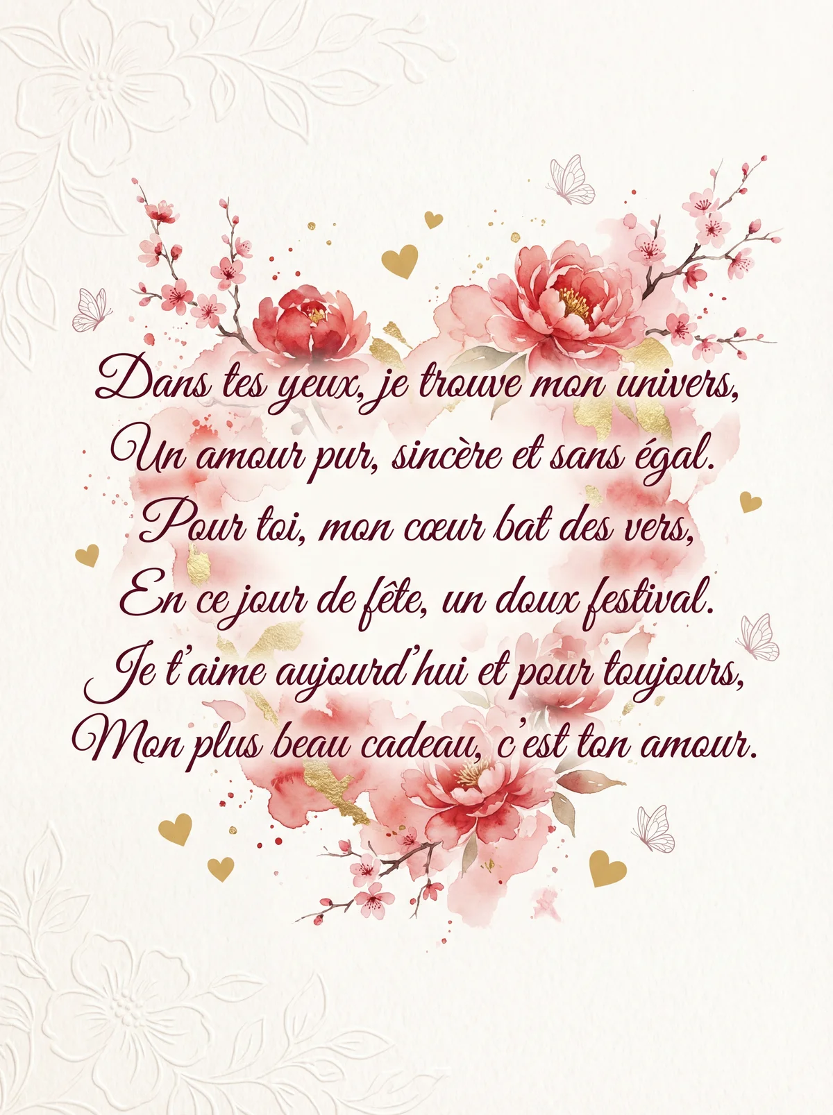 carte de Saint-Valentin pour mon amour