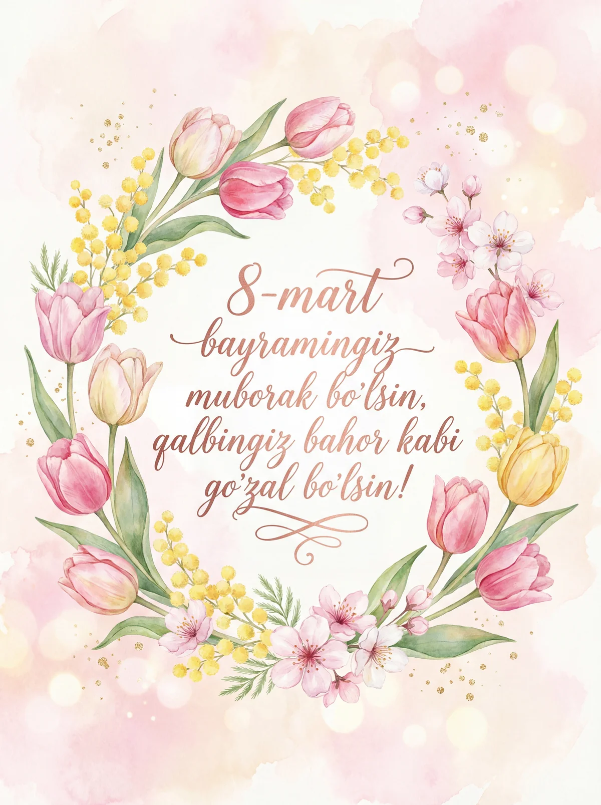 Aziz ayollarimizga 8-mart tabrigi