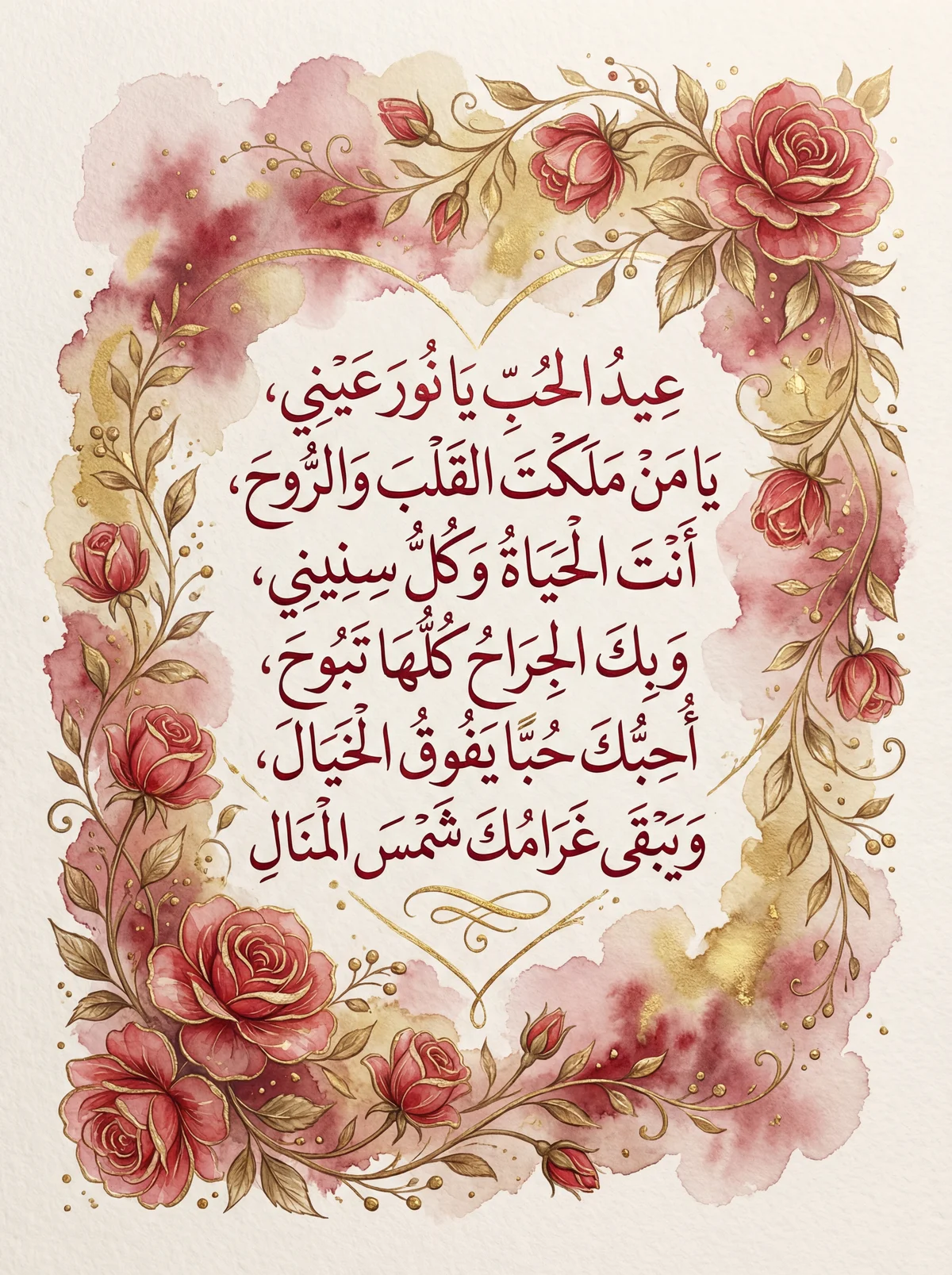 تهنئة عيد الحب للحبيب