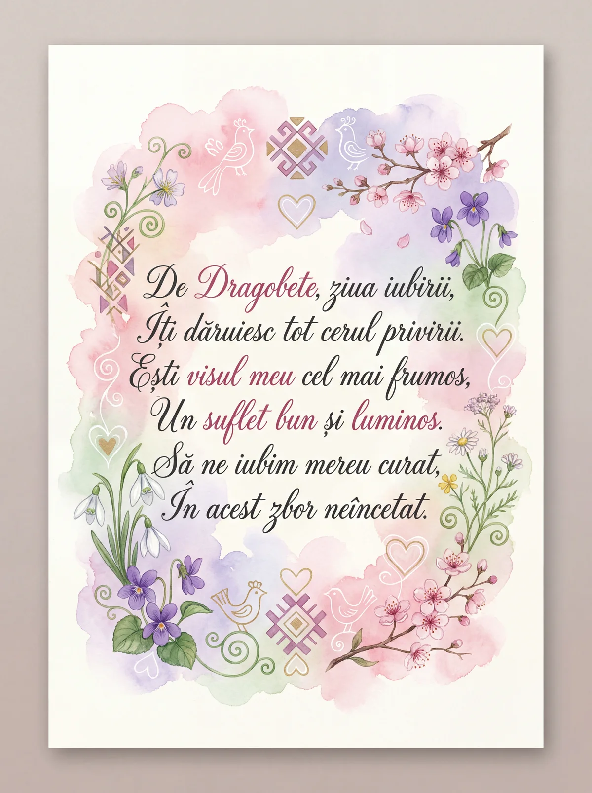 mesaj de Dragobete pentru persoana iubită