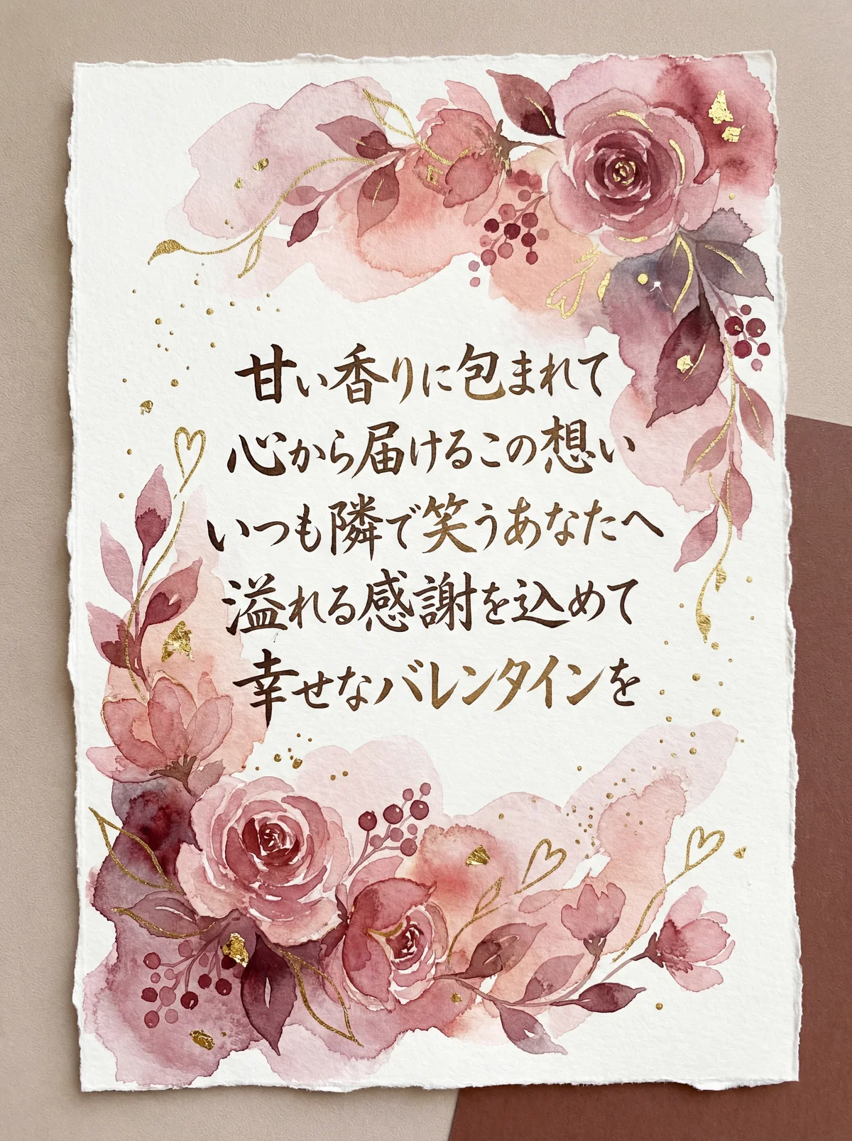 バレンタインデーに贈る、大切な人へのメッセージカード